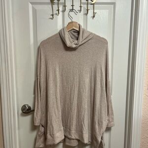 Anthropologie Cream Cowl Neck Sweater with Dolman Sleeves